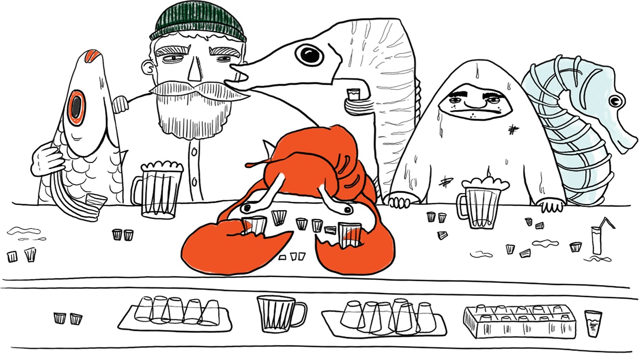 Seemannsgarn, der Blog der SEO-Agentur HECHT INS GEFECHT: Illustration einer Hafenspelunke Seemannsgarn, der Blog der SEO-Agentur HECHT INS GEFECHT: Illustration einer Hafenspelunke