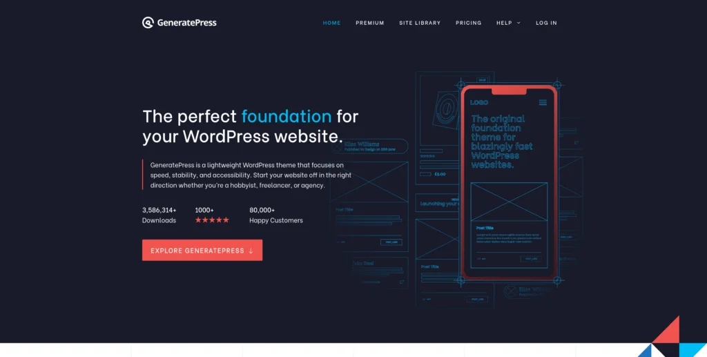 Schlankes Theme = Schnelle Website! Mit Generatepress ist die schnelle Website vorprogrammiert.